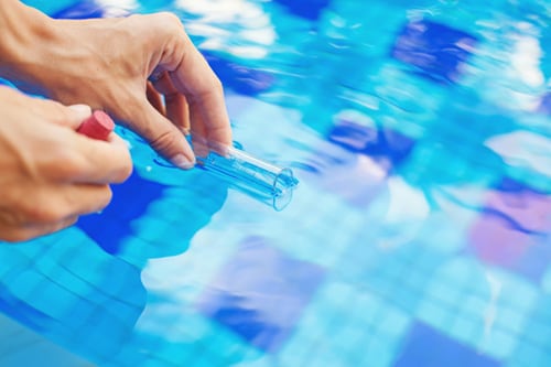 Analyzing water from a swimming pool