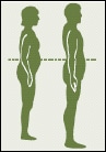 imagen mostrando cómo medir su cintura