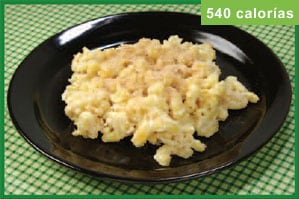 foto de macarrones con queso de 540 calorías