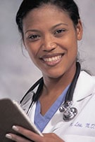 a female clinitian