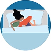 icon of two women in bed