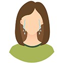 icon of a woman crying