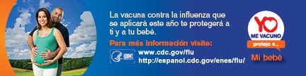 La vacuna contra la influenza que se aplicará este año te protegerá a ti y a tu bebé.  