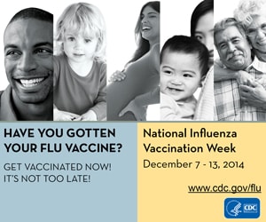 Have you gotten your flu vaccine? It's not too late! It's National Influenza Vaccination Week.