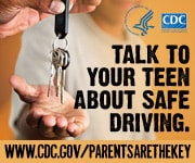 Talk to your teen about safe driving. www.cdc.gov/parentsarethekey