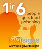 1 in 6  people gets food poisoning. CDC Vital Signs™:  www.cdc.gov/vitalsigns