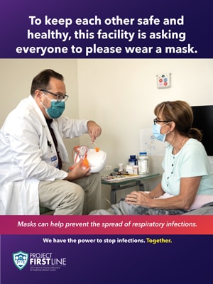 Long Term Care Masking Poster: to keep eachother safe and healthy