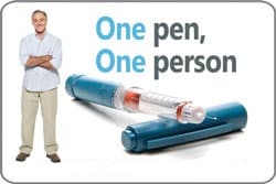Do not share your insulin pen.
