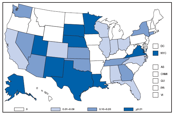 Influenza-Associated Pediatric Mortality. Incidence* --- United States and U.S. territories, 2007