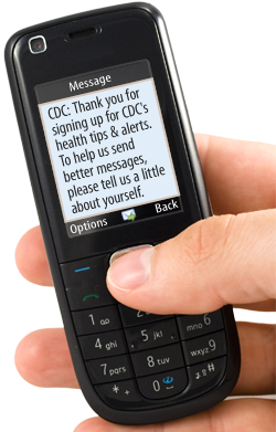 phone with text.