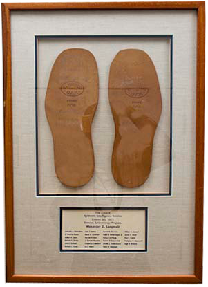 The two simple leather soles exemplify the phrase “shoe-leather epidemiology,” a term Alex Langmuir used frequently. 