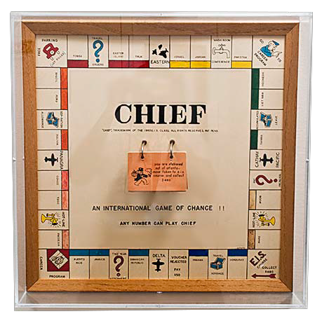 The gift created by the 1963 EIS class was a plaque in the format of an ersatz monopoly board. 