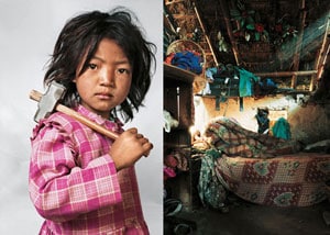  Two photos from Where Children Sleep: Photographs by James Mollison