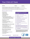 CDC | Milestones 5 Years | Learn the Signs. Act Early. | NCBDDD