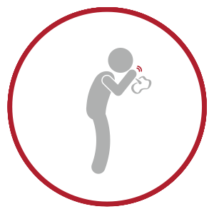 Icon of a man with a cough