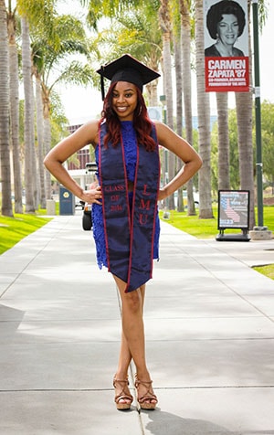 Mikeia Green in her graduation gown