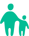 Graphic of an adult walking with a child.