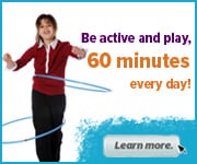 The Physical Activity Guidelines for Americans, issued by the U.S. Department of Health and Human Services, recommend that children and adolescents aged 6-17 years should have 60 minutes (1 hour) or more of physical activity each day.  Learn more at http://www.cdc.gov/healthyyouth/physicalactivity/guidelines.htm.