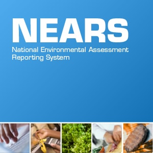Cover image of NEARS with banner of food images at the bottom.