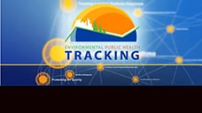 Slide of graphic with title CDC's Environmental Public Health Tracking Program video