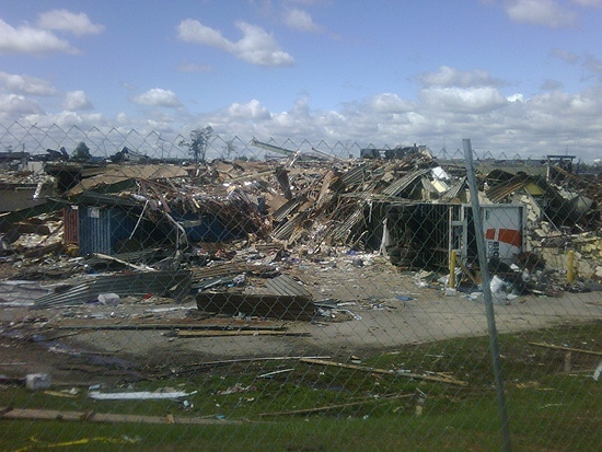A shopping center in Tuscaloosa which took a direct hit from the F5 tornado on 04/27/11