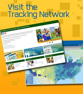 Screenshots of Tracking Network web page with text "Visit the Tracking Network"