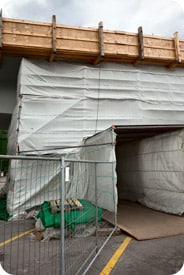 Entrance to construction site