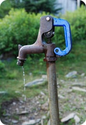 Well water faucet dripping