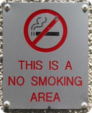 No-Smoking sign on building