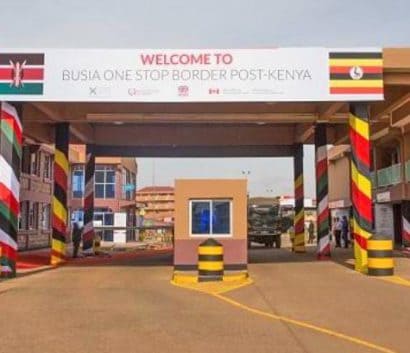 Busia One Stop Border Post, one of two major points of entry along the Kenya and Uganda border
