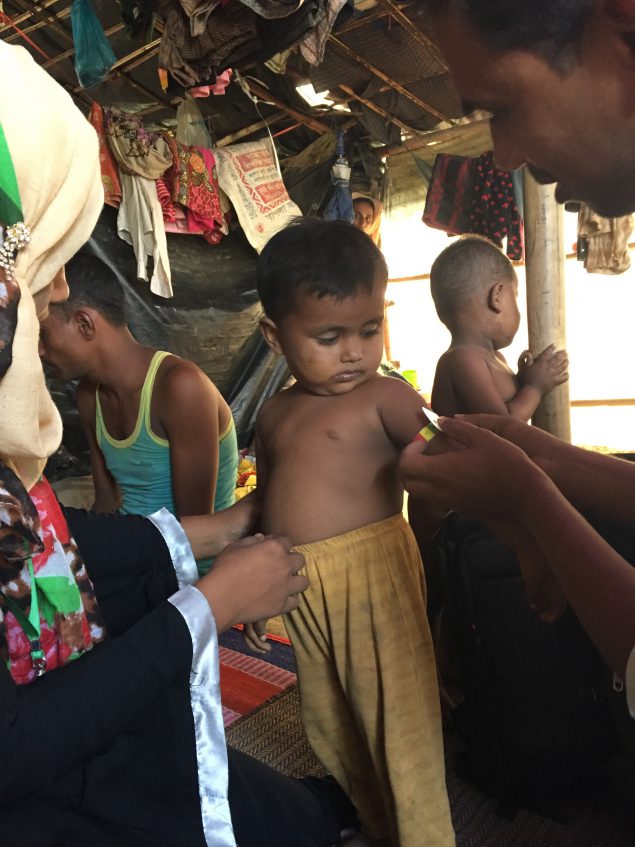 Rohingya refugees in Nayapara refugee camp