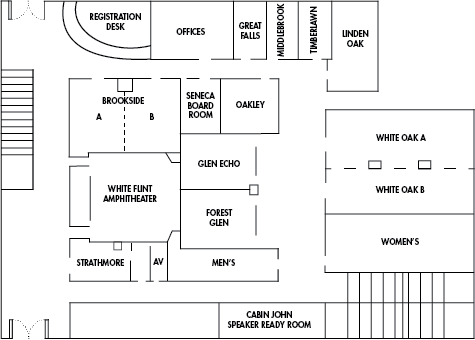 Lower level floorplan for the Event