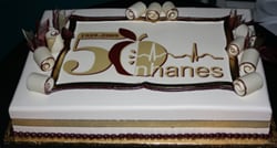 cake with NHANES 50th logo