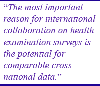 pullquote: The most important reason for international collaboration on health examination surveys is the potential for comparable cross-national data.