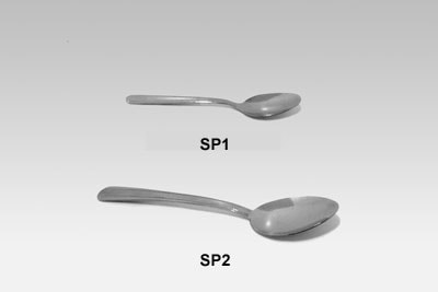 Two household spoons