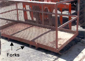 Figure 2. Location of Forklift Forks