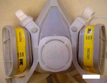 Figure 8. Respirator deceased had around her neck when found.