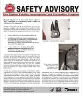 Safety Advisory October 13, 2009