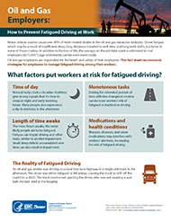 First page of Oil and Gas Employers: How to Prevent Fatigued Driving at Work