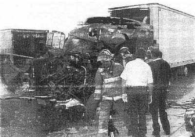 semi-tractor trailer truck loaded