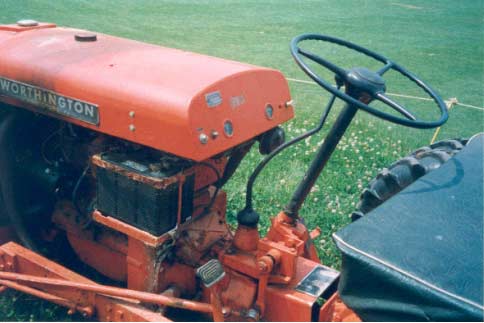 Figure 3 - Tractor operator's area (steering wheel and gearshift)