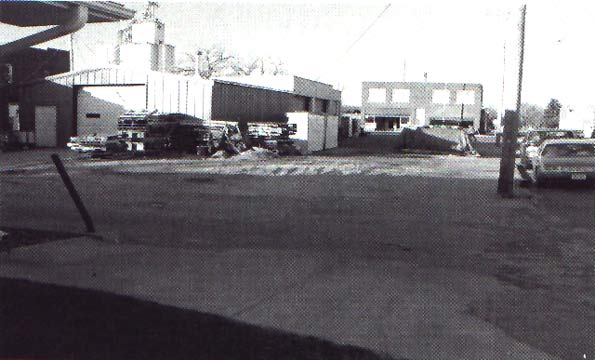 Picture 4.  Area where forklift and cement bucket were stored