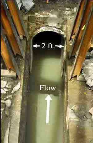 Bottom of access pit