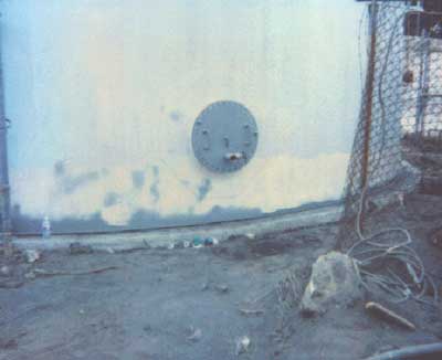 Picture of access / egress portal to water tank.