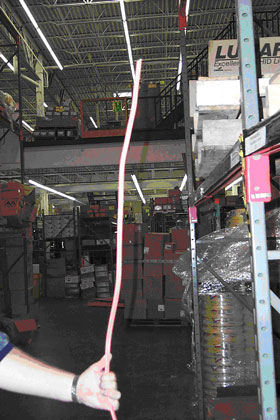 An example of 10/2 wire. Notice how rigid it is.