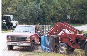 Figure 3 � Final resting spot of tractor