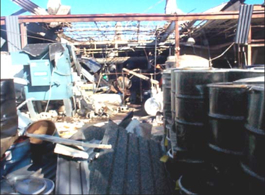Photo 5.  Acid Room Shortly After the Explosion