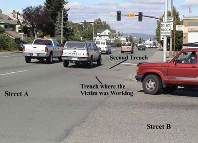 work zone incident site after project completion, the intersection of streets, and traffic