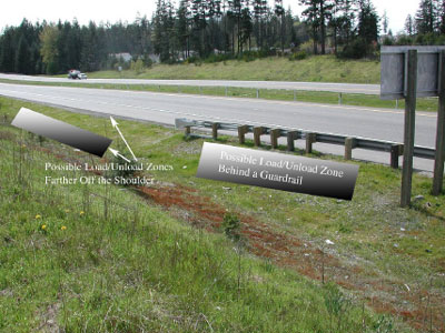 several additional roadside options for parking a trailer to load/unload