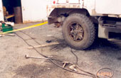 View of wheel assembly